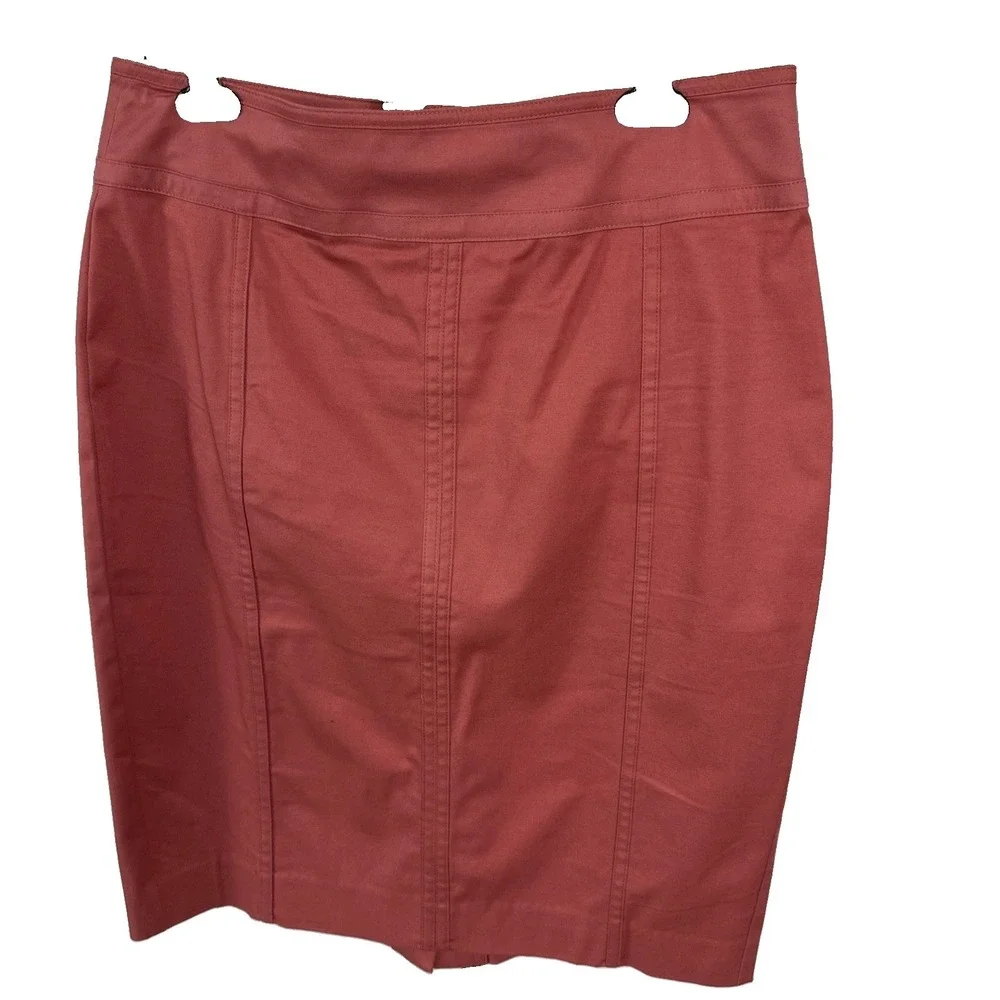 Ann Taylor Women's Pencil Skirt Sz 6 Pink A Line Stretch Cotton